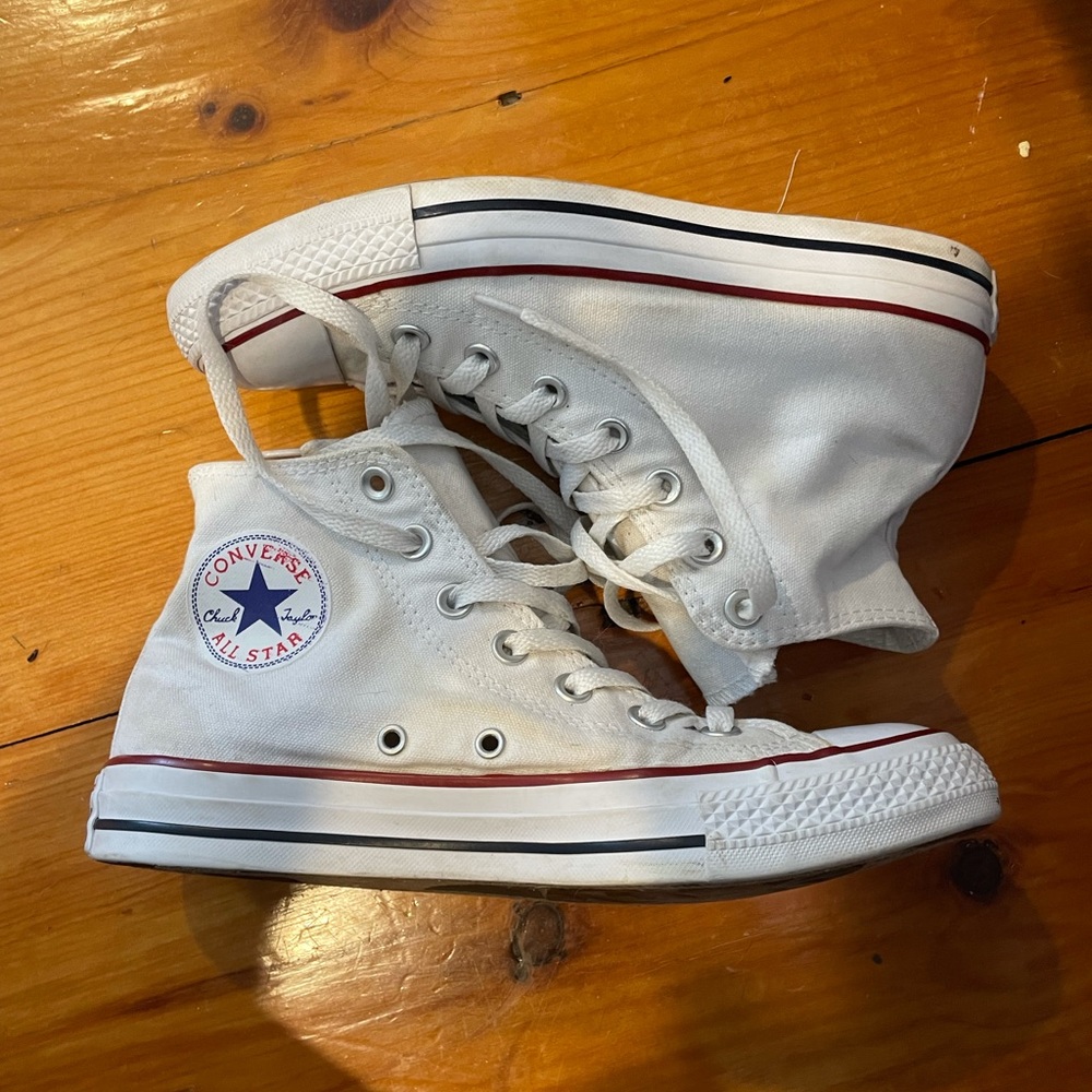 High top white converse